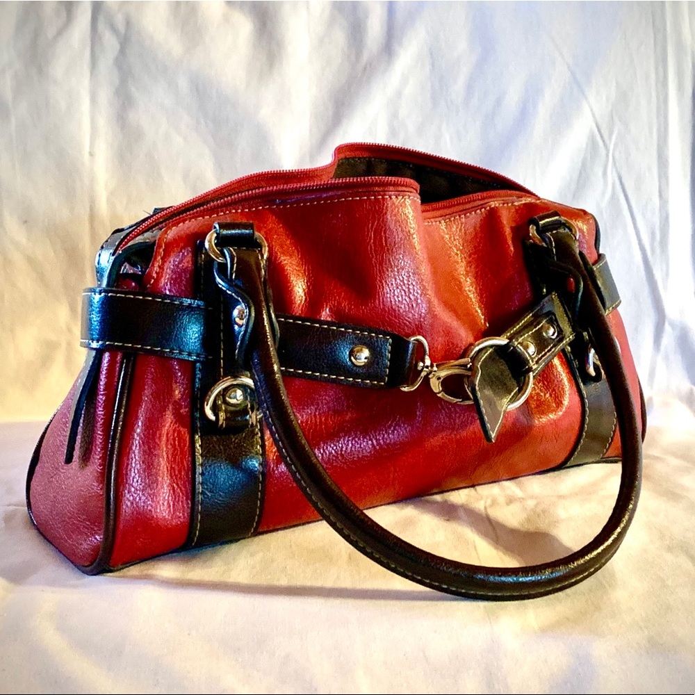 Rina Rich red satchel purse